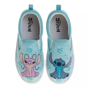 Little and Big Kids Stitch and Angel Girls' Slip On Low Top Canvas Sneakers