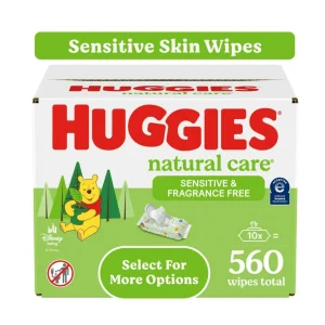 Huggies Natural Care Sensitive Baby Wipes Unscented 10 Pack 560 Total Ct