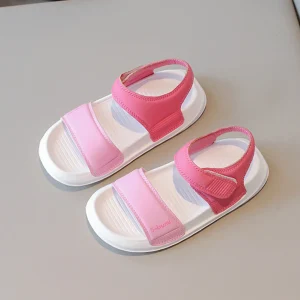 Non-slip Open Toes Baby Beach Shoes Adjustable Strap Kids Sandals for Girls and Boys