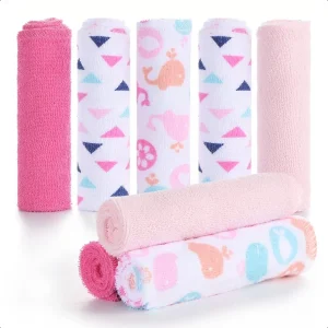 Baby Washcloths Ultra Soft Absorbent Towel 8pcs Newborn Bath Face Towel