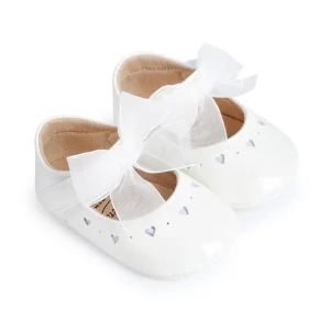 Adorable Baby Girls Heart Cutout Mary Jane Flats with Non-Slip Sole