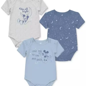 Disney | Baby Mickey Mouse Short-Sleeve Bodysuits, 3 Pack