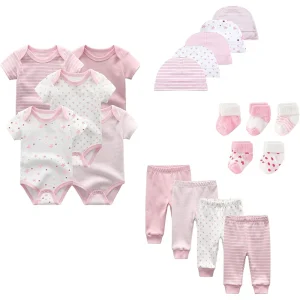 Unisex Baby Boy Girl Layette Sets Bodysuits Pants And Accessories