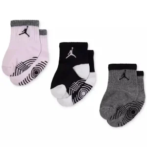 Jordan | Baby Girls Gripper Ankle Socks, Pack of 3
